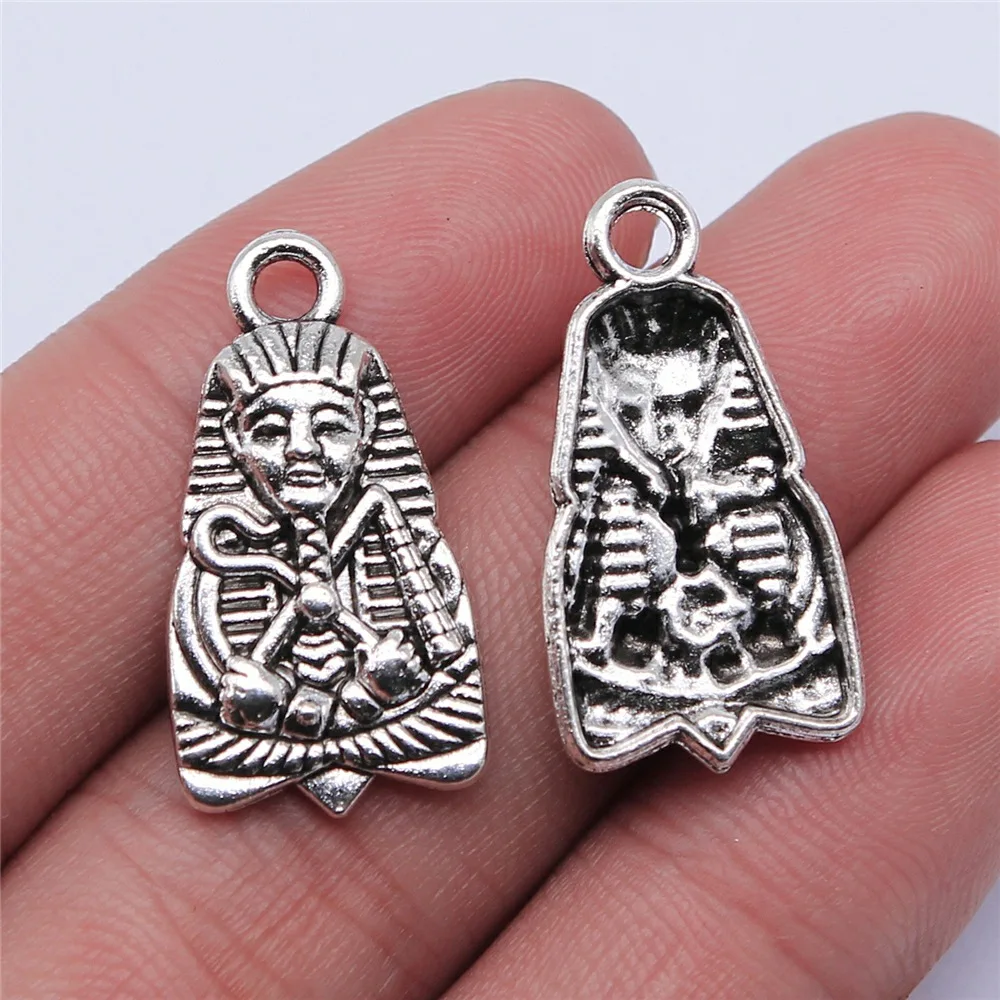 

10PCS 27*14MM Zinc Alloy Egyptian Pharaoh Pendant Charms