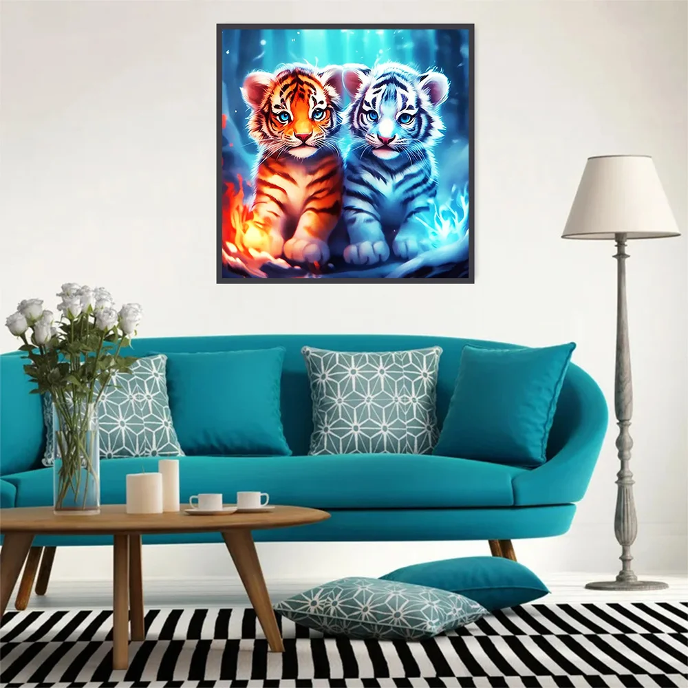 Huacan New Arrivals Diamond Painting Tiger Rhinestone Pictures 5d Diy Drill Embroidery Animal Handmade Home Art Decor