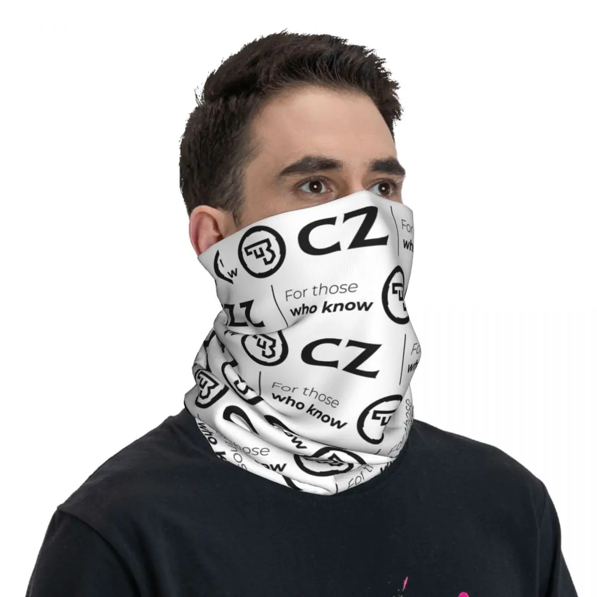 Ceska Zbrojovka CZ Bandana con estampado de armas de fuego, máscara de pasamontañas, bufanda cálida, ropa de cabeza para correr, Unisex, Adulto, transpirable