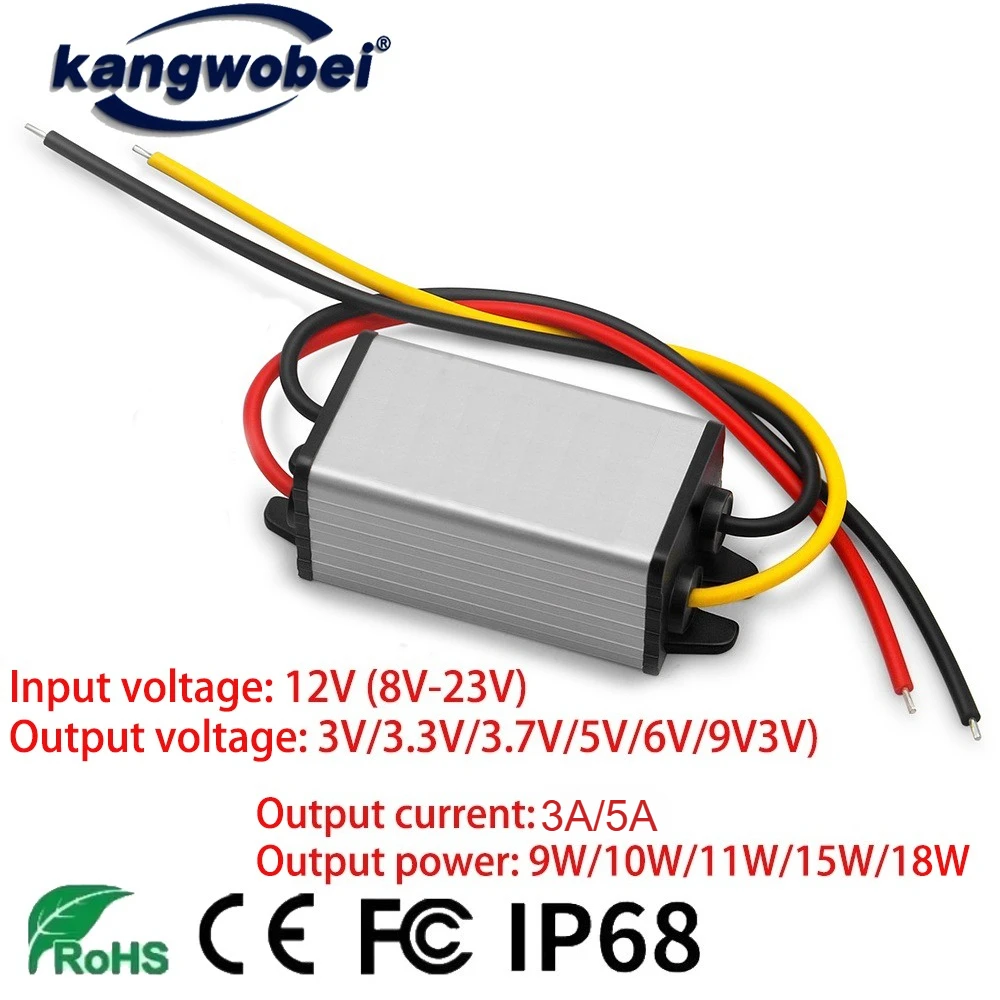 Convertitore di tensione da 12V24V a 9V 7.5V 6V 5V 4.2V 3.7V 3.3V 3V Modulo step-down buck Convertitore da CC a CC Alimentatore per auto