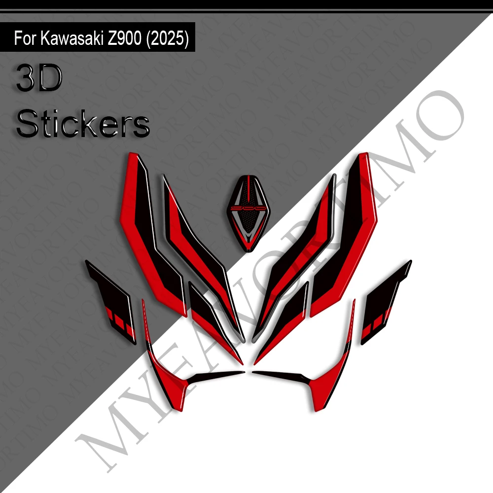 Voor Kawasaki Z900 Z900 SE 2025 2026 Motorfiets Tank Pad Cap Gas Stookolie Kit Kuip Spatbord Covers Stickers Decals protector