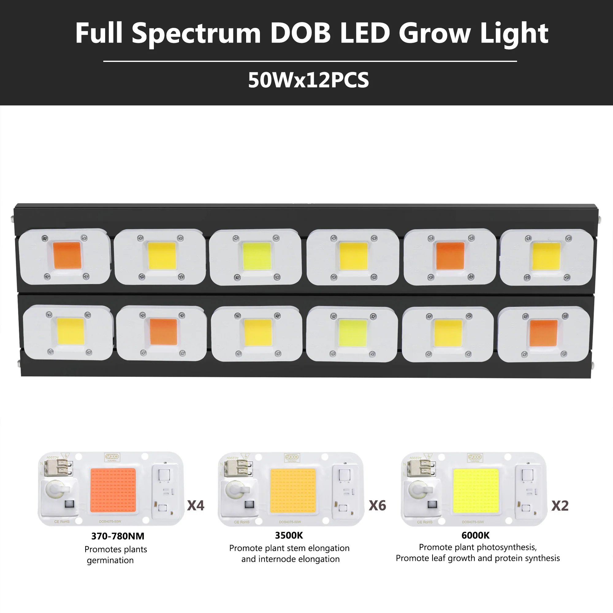 LEDGrow Light  3000W 6000W DOB Full Spectrum Grow Hight PPFD Phytolamp For Flowers Greenhouse grow led Plants Veg Blooming