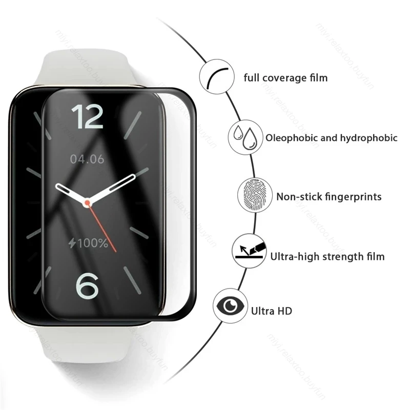 Pelindung Layar Cakupan Penuh PMMA 3D Baru untuk Xiaomi 7 Pro Jam Tangan Pintar Film Pelindung