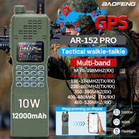BAOFENG AR-152 PRO GPS Walkie Talkie Bluetooth Programming Multi Band 12000mAh Tactial Long Range Tri-power Ham Radio