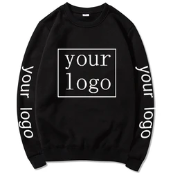 Benutzer definierte Logo-Druck Pullover Harajuku Männer/Frauen DIY Ihre wie Foto Rundhals-Sweatshirts Mode maßge schneiderte Großhandel Kleidung