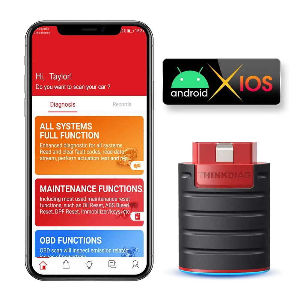 

ThinkCar ThinkDiag Новые версии Полное программное обеспечение OBD2 Сканер TPMS Диагностический инструмент 15 Сброс с 1 год Бесплатное обновление