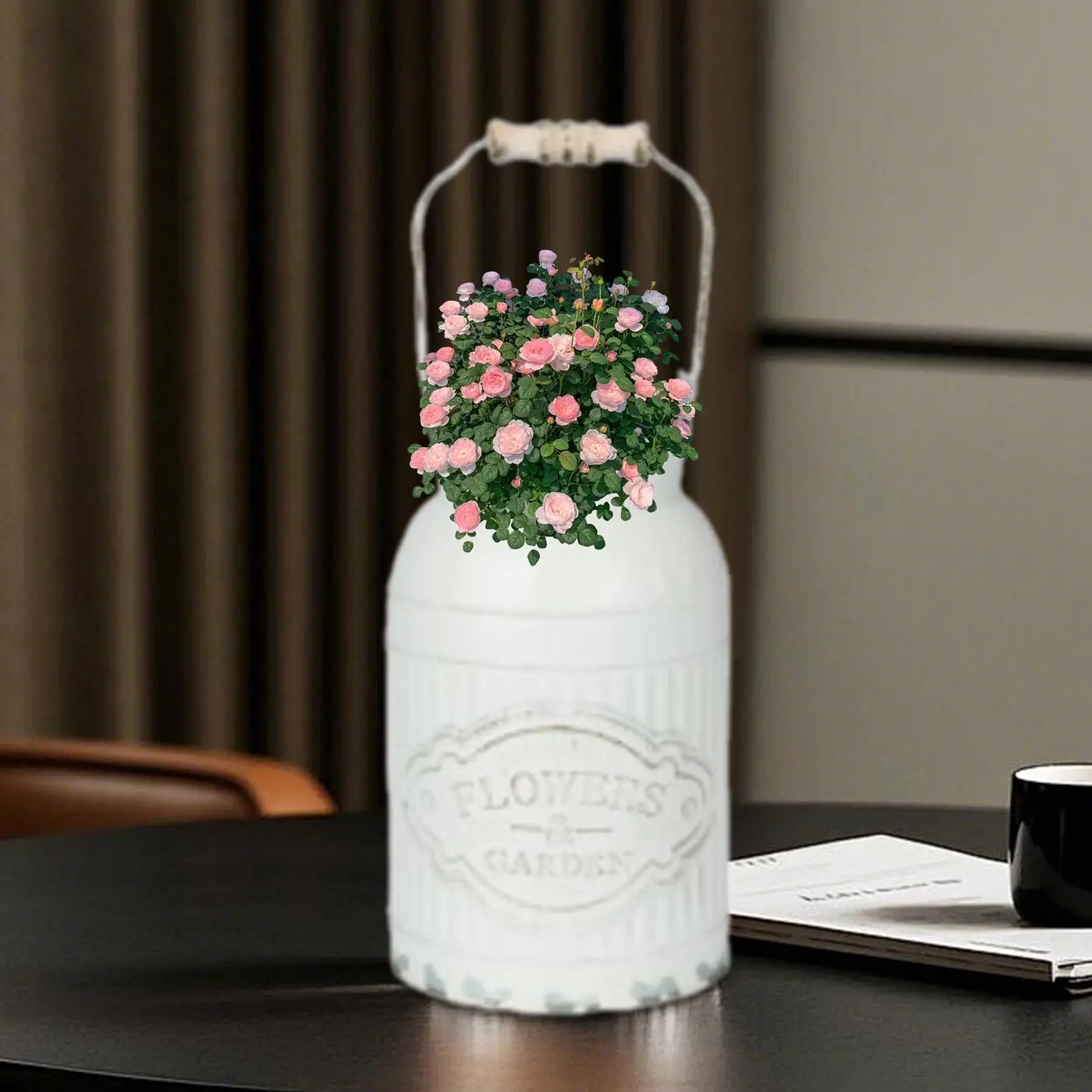 

Ваза для молочной банки с ручкой для центральных предметов стола, спальни на открытом воздухе