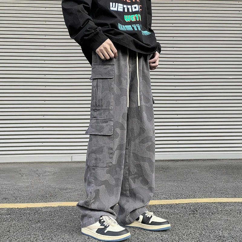 

LAPPSTER-Youth Streetwear Camouflage Cargo Pants Baggy Pants Camo Hip Hop Vintage Sweatpants Oversized Wide Leg Joggers Pants