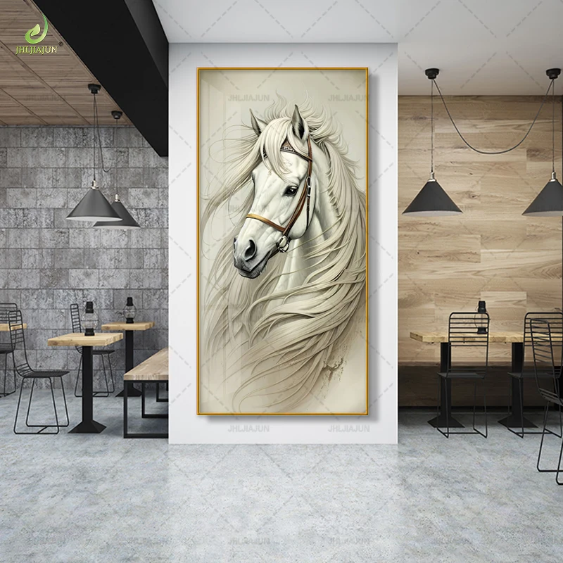 New white BMW pattern entrance background gold frame crystal porcelain mural home decoration LED wall art