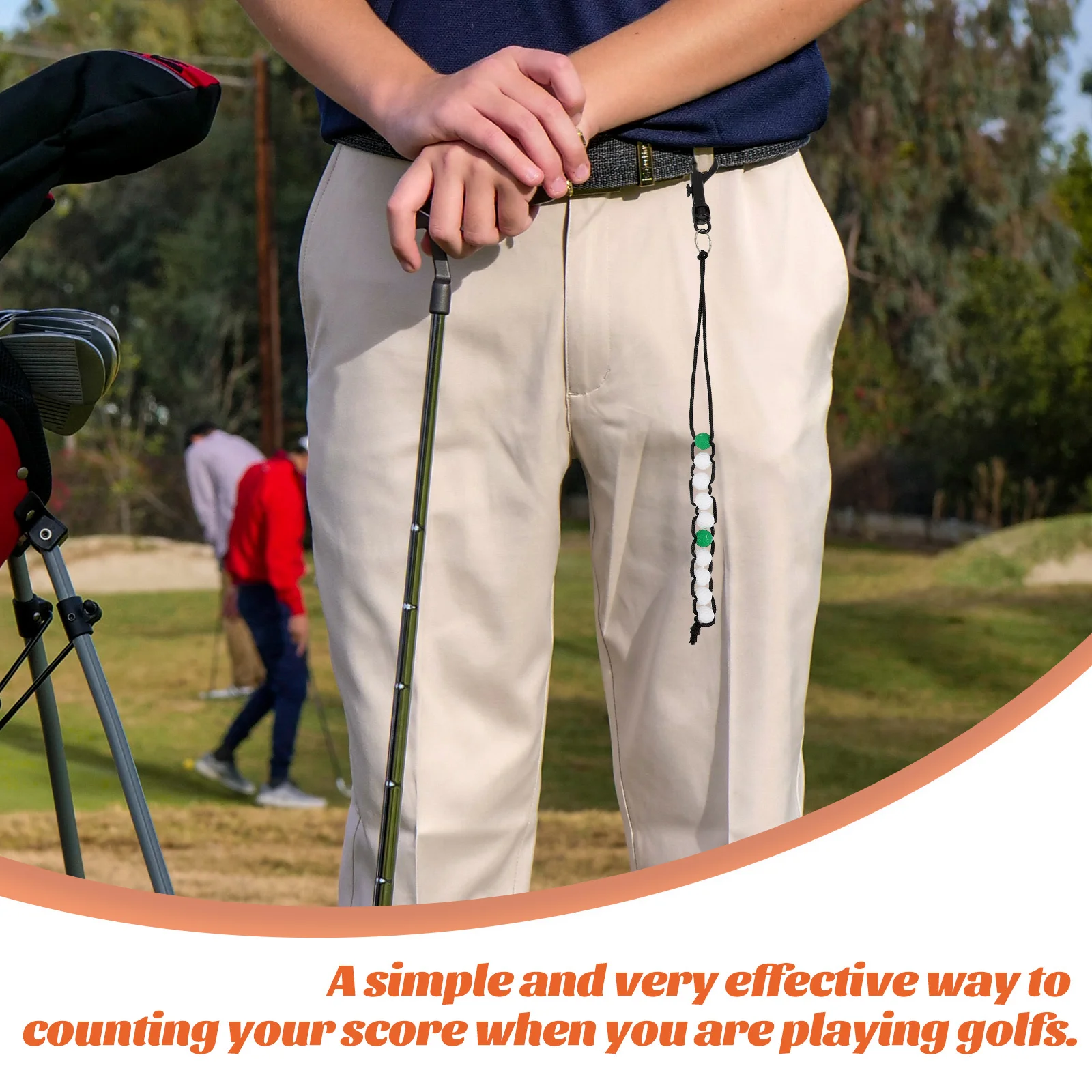 3 個ゴルフストロークカウンタービーズポータブルスコアリングチェーンスムーズローリングビーズゴルフ用品男性女性用