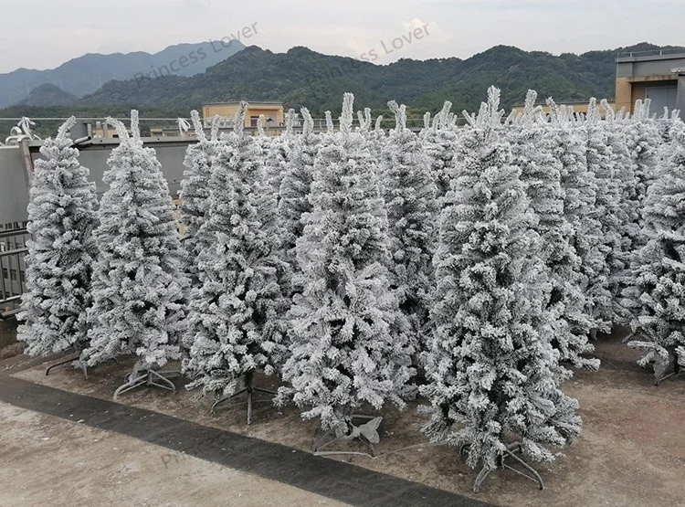 Árbol de Navidad Blancanieves PVC gran copo de nieve Artificial paisaje decoración del hogar adornos de Navidad foto Real