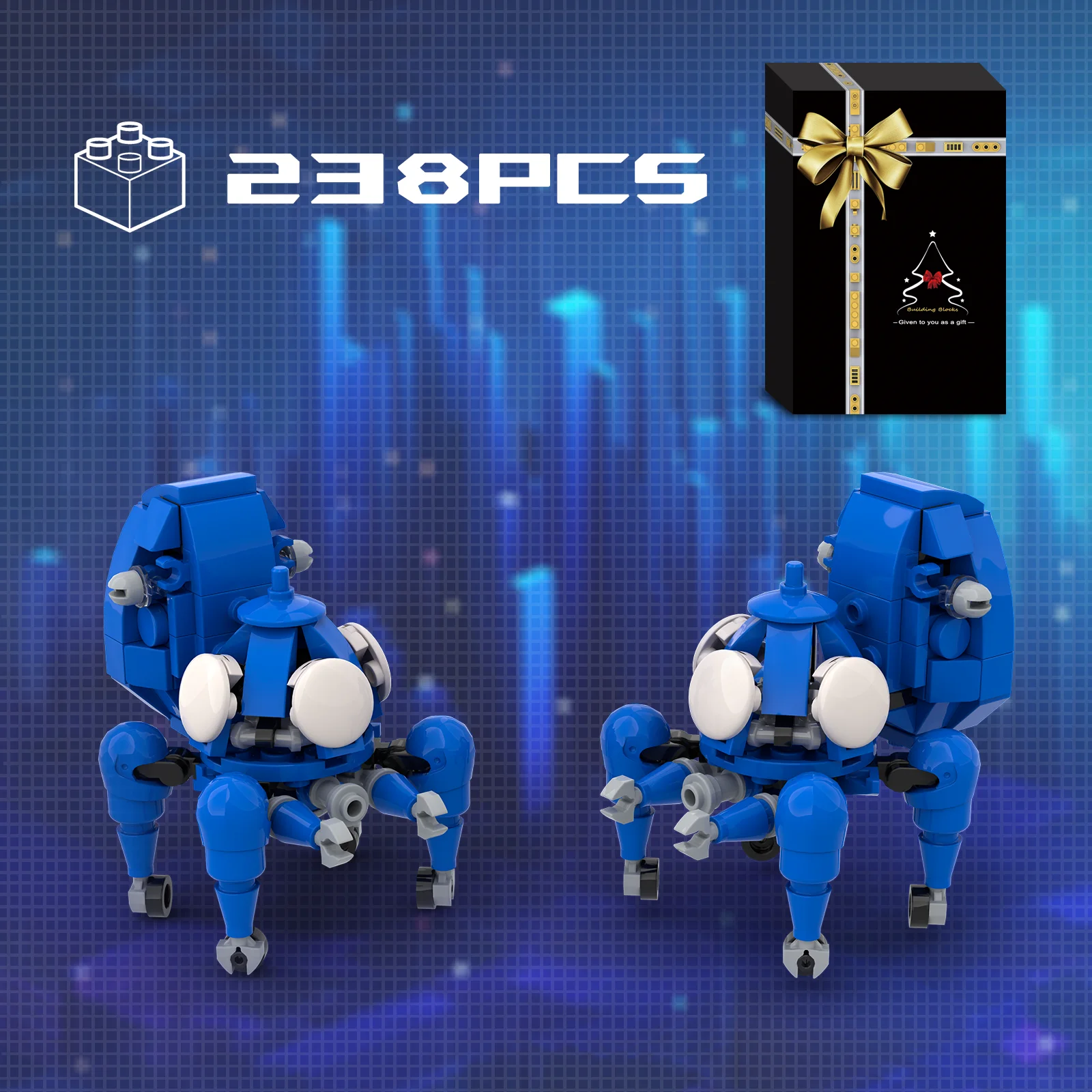 MOC Cartoon Tachikoma Building Model For Ghost In The Shell Intelligent Vehicle Mehca Robot Bricks Kit DIY Toys Kids Gifts