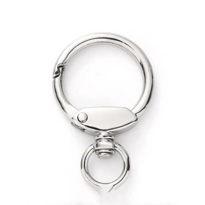 Swivel Clasps Keychain, Key Ring Holder With Spring Open Ring For Home Car Keys Backpack Organization Men's Keychain
