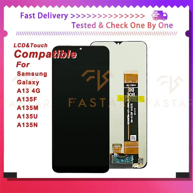 

6.6"Tested For Samsung Galaxy A13 4G A135F A135M A135U LCD Display Digitizer Assembly Replacement Screen Samsung A13 A135 lcd