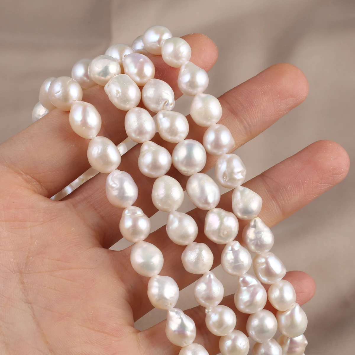 Natural Pearl Teardrop Beads Delicate Shape Elegant Appearance for DIY Jewelry Making Handmade Bracelet Necklace Length 36cm