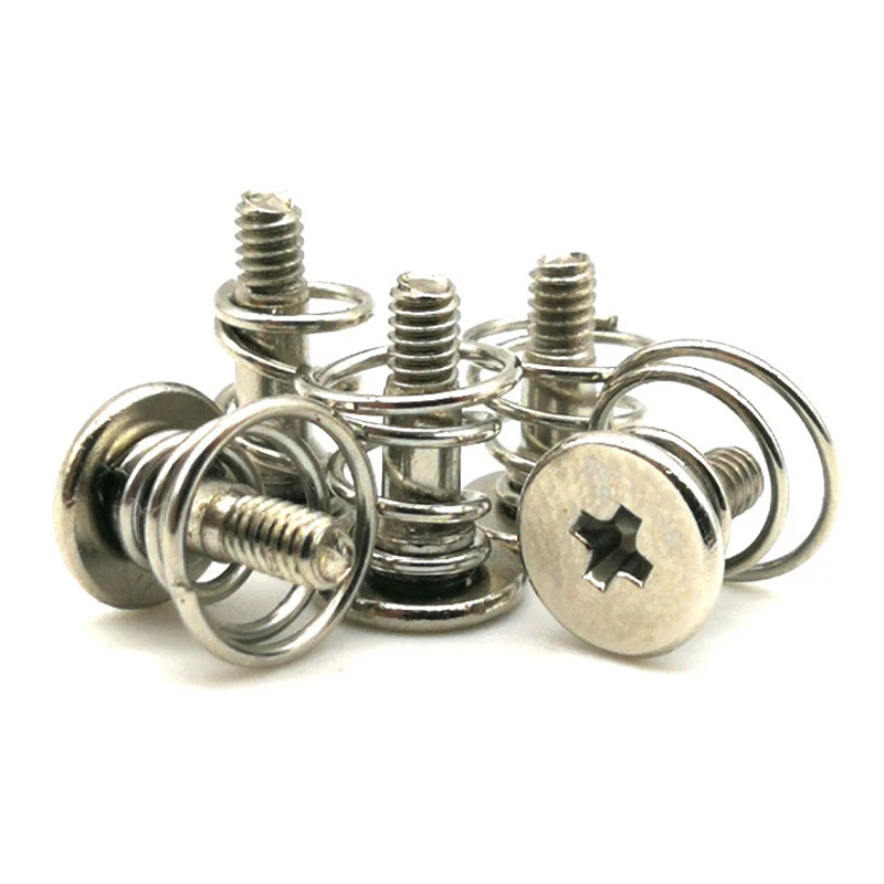 【HG】10pcs M2 M2.5 Nickel Plated Premium Springs Graphics Card Screw Durable Spare Parts GPU Graphics Board Heatsink Screw