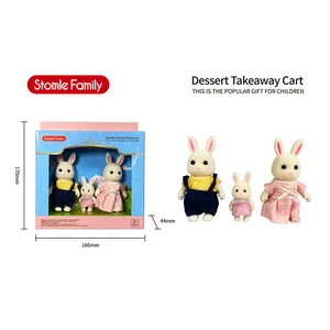 Familiensimulation Floresta Kaninchen, DIY -Spielset, Mini -Bärenfigur, Spielzeugpuppen, Kindergeschenke 8 Hauptverkaufsmaschine Plüschbär - №1