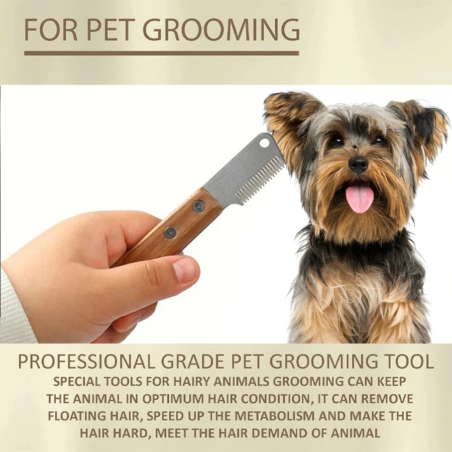 Professional Terrier Plucking Knife Pet Dog Comb Stripping Knife Hair Beating Knife Scraper Comb Racing Dog Grooming Tools