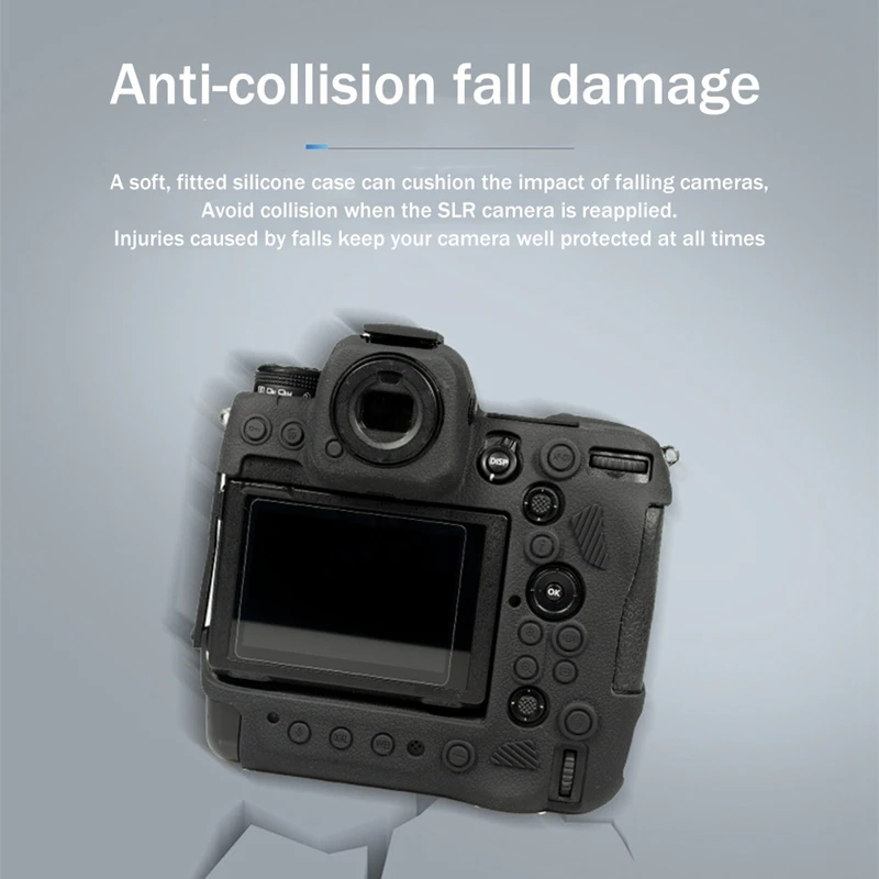 พื้นผิวลิ้นจี่เคสป้องกันกล้องเคสป้องกันซิลิโคนเหมาะสำหรับกล้องมิเรอร์เลส Z9 Nikon