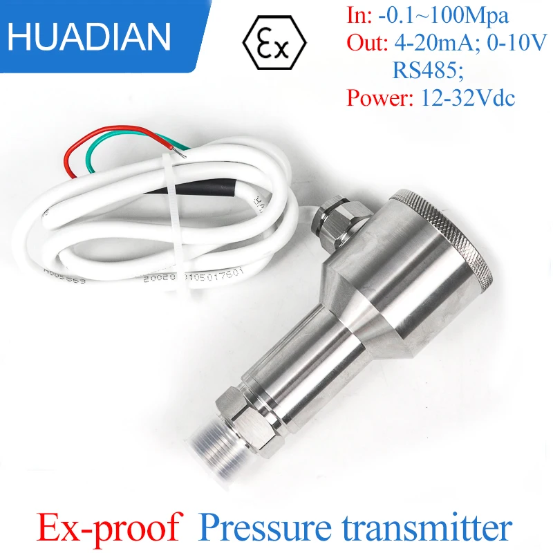 IP 68 4-20mA Explosion-proof Grade Gas Pressure Transmitter Hydraulic Pressure Sensor Transducer