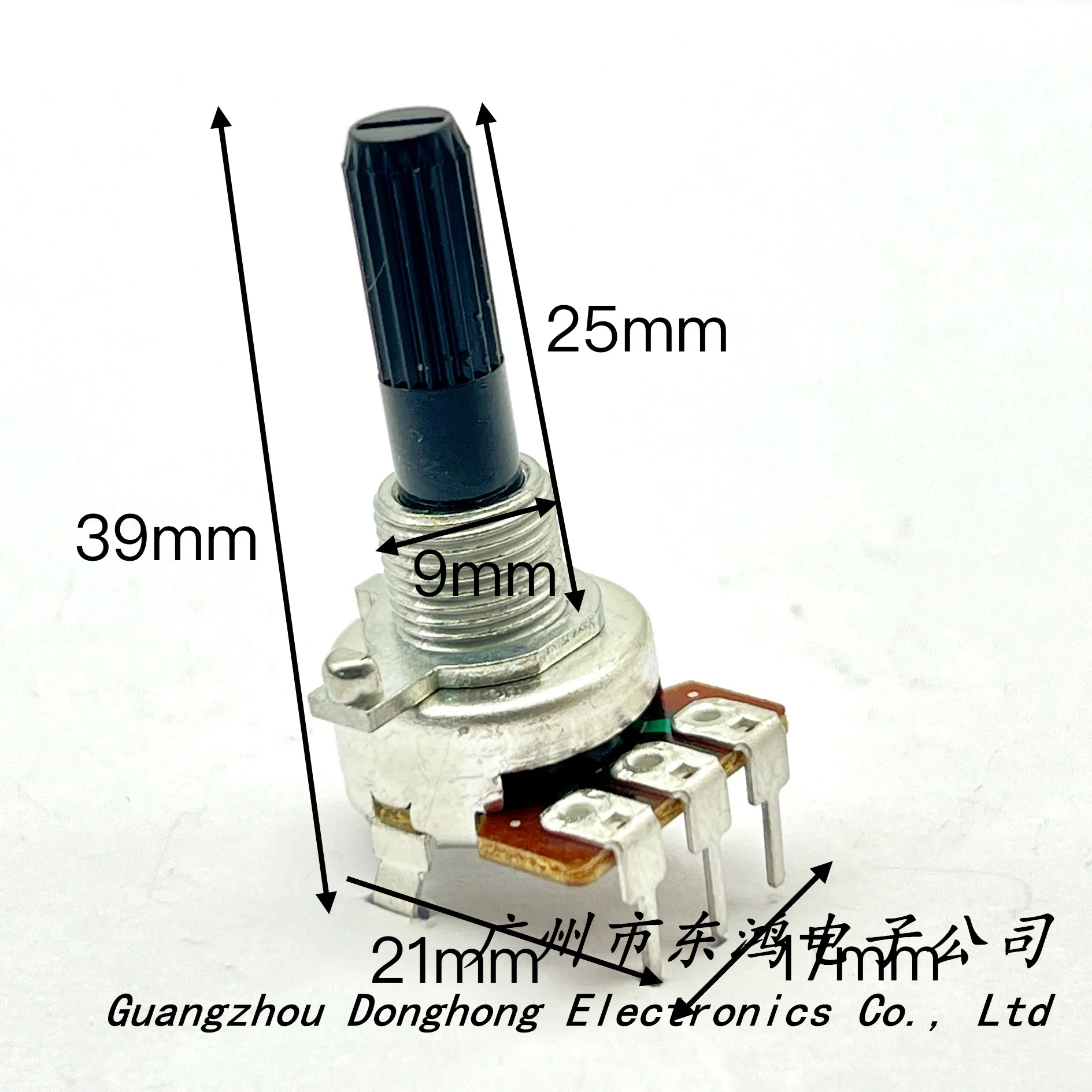 1 PCS brand new 161 type potentiometer single link A103 A10K audiophile amplifier potentiometer 3 pin shaft length 25mm