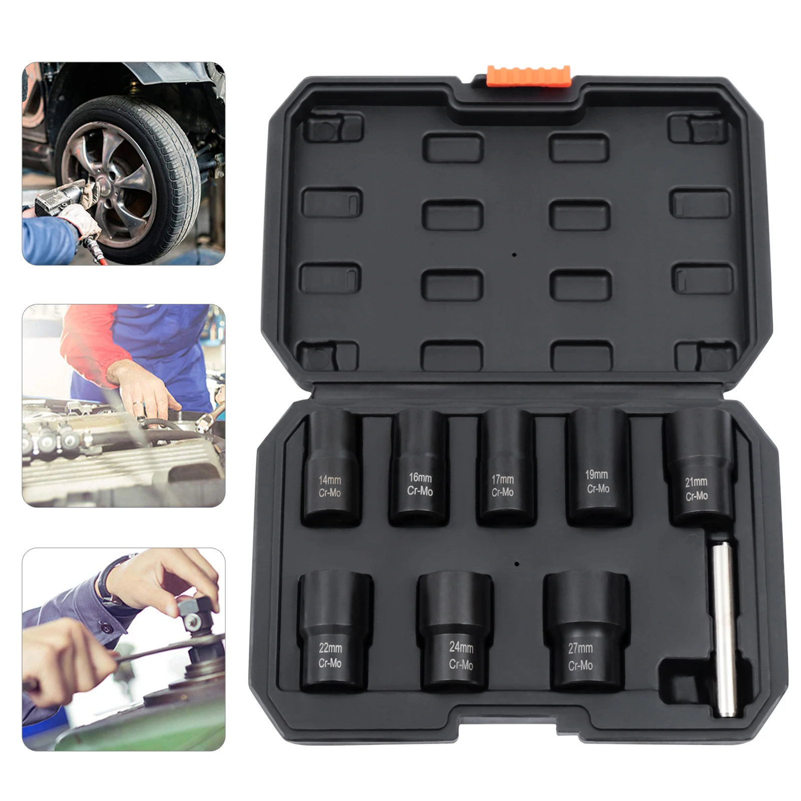 Bolt Nut Extractor Set Easy Out Broken Lug Nut Extraction Remover Socket Set for Damaged, Frozen,Studs,Rusted, Rounded-Off Bolts