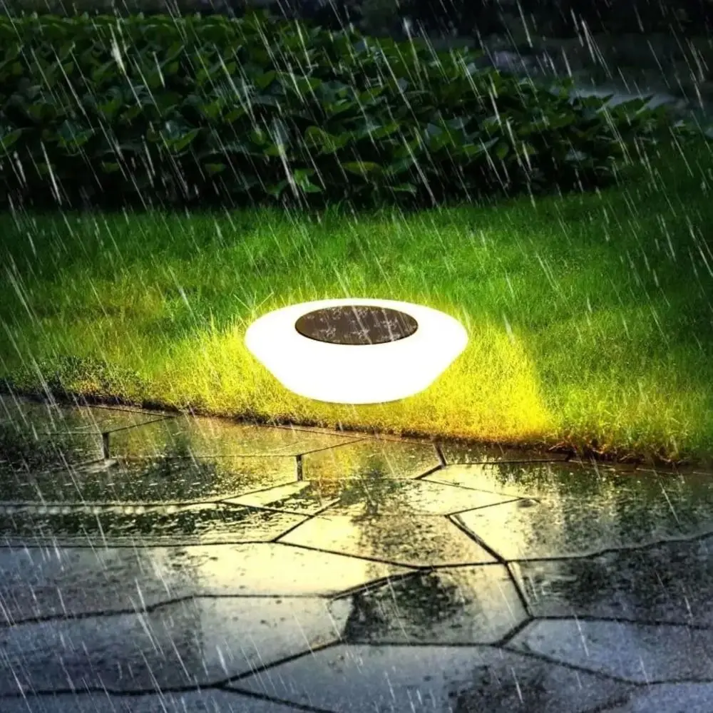 

Waterproof Ground Lamp Deck Lights Rotundity Warm /White/ Solar Lawn Lamp Solar Powered 14Led Solar Underground Light Yard