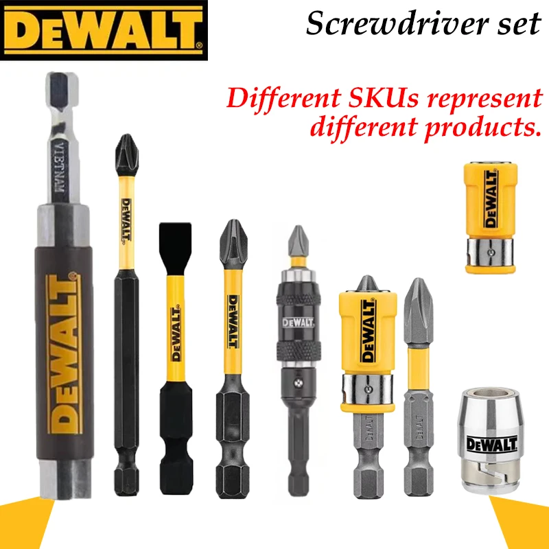 DEWALT Screwdriver Bit Set, Assorted Impact Driver Bits with Magnetic Holders, for Wood, Metal & Fastening Tasks