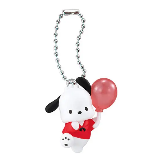 Bandai Sanrio Action Figures Model RED SERIES Kitty Melody Pochacco Decoration Backpack Chain Gashapon Ball Official Genuine