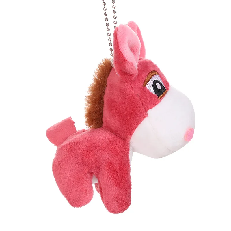 Cute Donkey Soft Plush Stuffed Animal Keychains Little Donkey Pendant Donkey Keychain Fun Plush Doll Children Toy Festival Gift