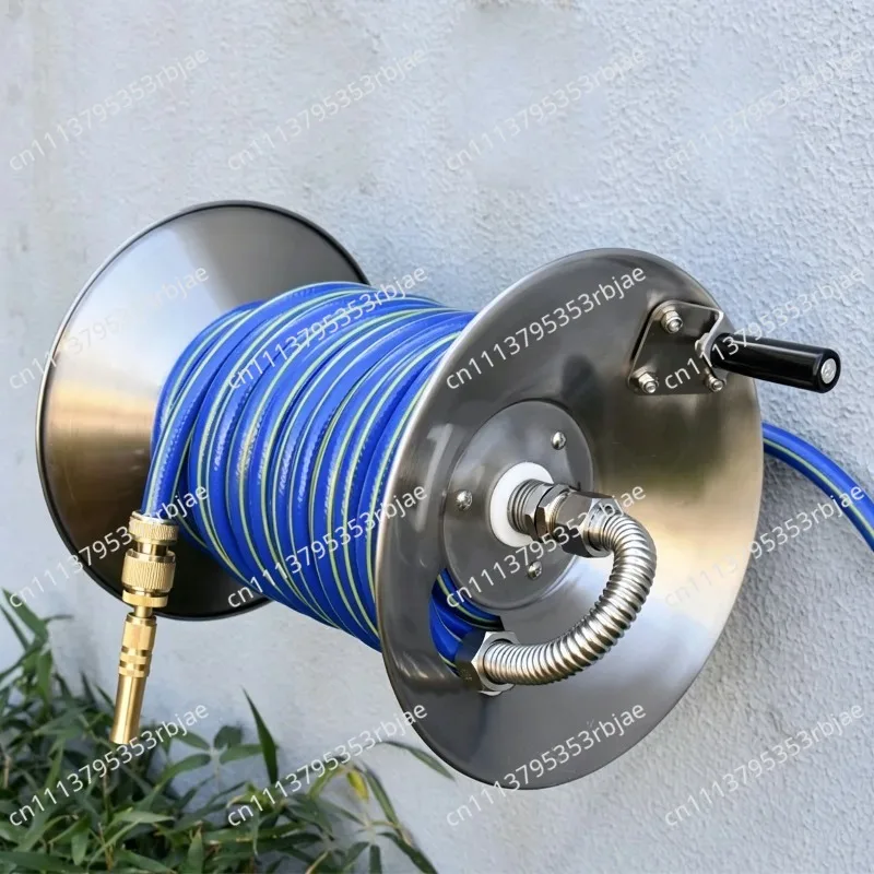 Convenient hose winder to neatly organize car wash and watering hoses, avoid tangling
