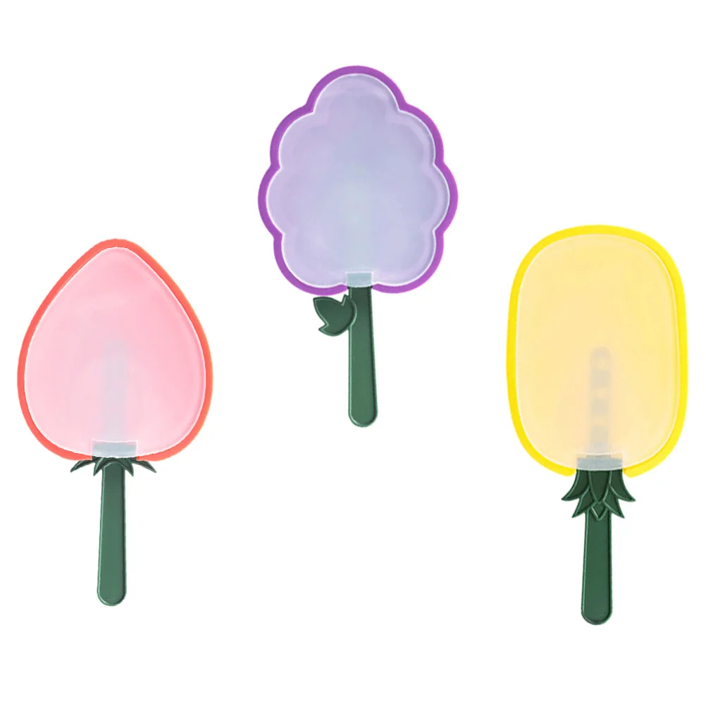 

3 Pcs Fruit Ice Lattice Mold Reusable Silicone Popsicle Molds DIY Shape Cream Maker Tray Easy Demoulding Portable Storage
