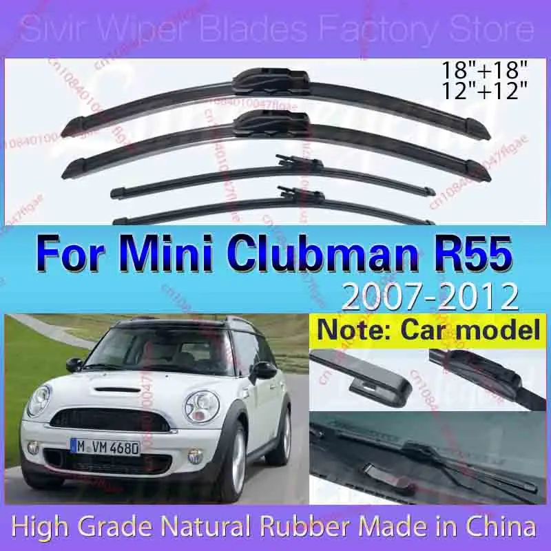 For Mini Clubman R55 2007 2008 2009 2010 2011 2012 Wiper Front Rear Wiper Blades Windshield Windscreen Window Car Accessories