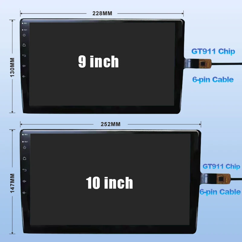 

QSZN Car radio 16 PIN IPS New touch screen compatible for 9 inch 10 inch touch screen digitizer Tempered Glass Protective Film