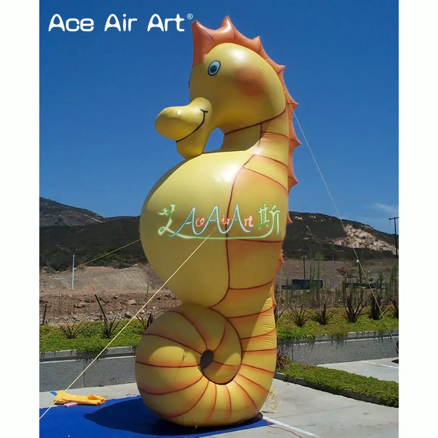 

New Design 3m/4m/5m H Inflatable Hippocampus Cartoon With Air Blower For Advertising/ Party/ Activities Decoration