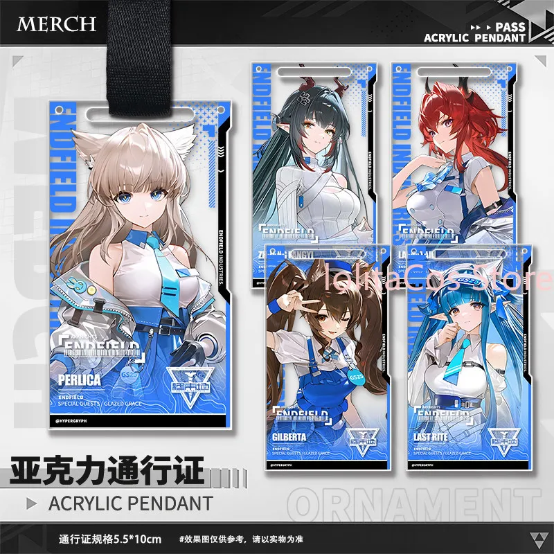 Image of Arknights: Endfield Zhuang Fangyi Perlica Gilberta Last Rite Acryl-Passanhänger Schlüsselanhänger Taschendekoration Geburtstagsgeschenk Anime Cosplay