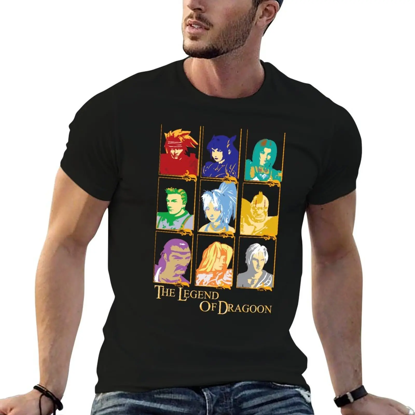 

The Legend of Dragoon Funny Characters, Funny Characters from the Legend of Dragoon T-Shirt men t shirt cotton 100% T-Shirt