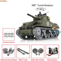 HENG LONG 1/16 RC Tank Customized 7.0 M4A3 Sherman 3898 360° Turret Metal Tracks TH17680-SMT4