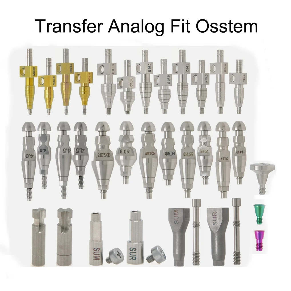 

1pc Dental Open Transfer Rod Closed Tray Impression Coping Plaster Fixture Lab Analog abutment screw cap for OSSTEM Hiossen