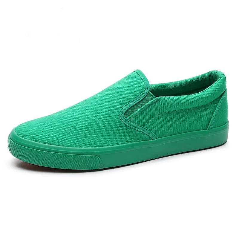 

Unisex Canvas Shoes Men Women Flats Green Black White Vulcanized Lazy Canvas Shoes Mens Designer Sneakers Men Driving Shoes