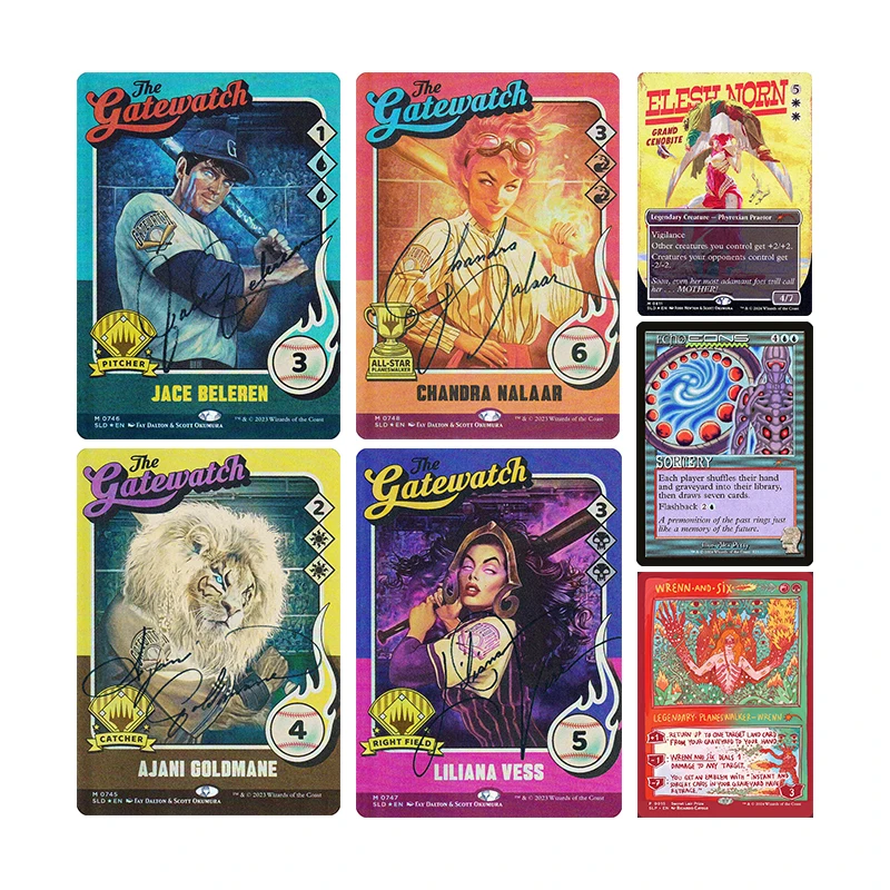 

Magic The Gatherings Storms Trading Card Game Diy Homemade Ajani Goldmane Jace Beleren Liliana Vess Collection Card Toys Gift
