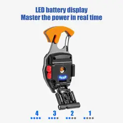 Mini LED Working Light Multifunctional COB 500LM Keychain Light Rechargeable Portable Flashlight Outdoor Camping Torch 5-50Hours