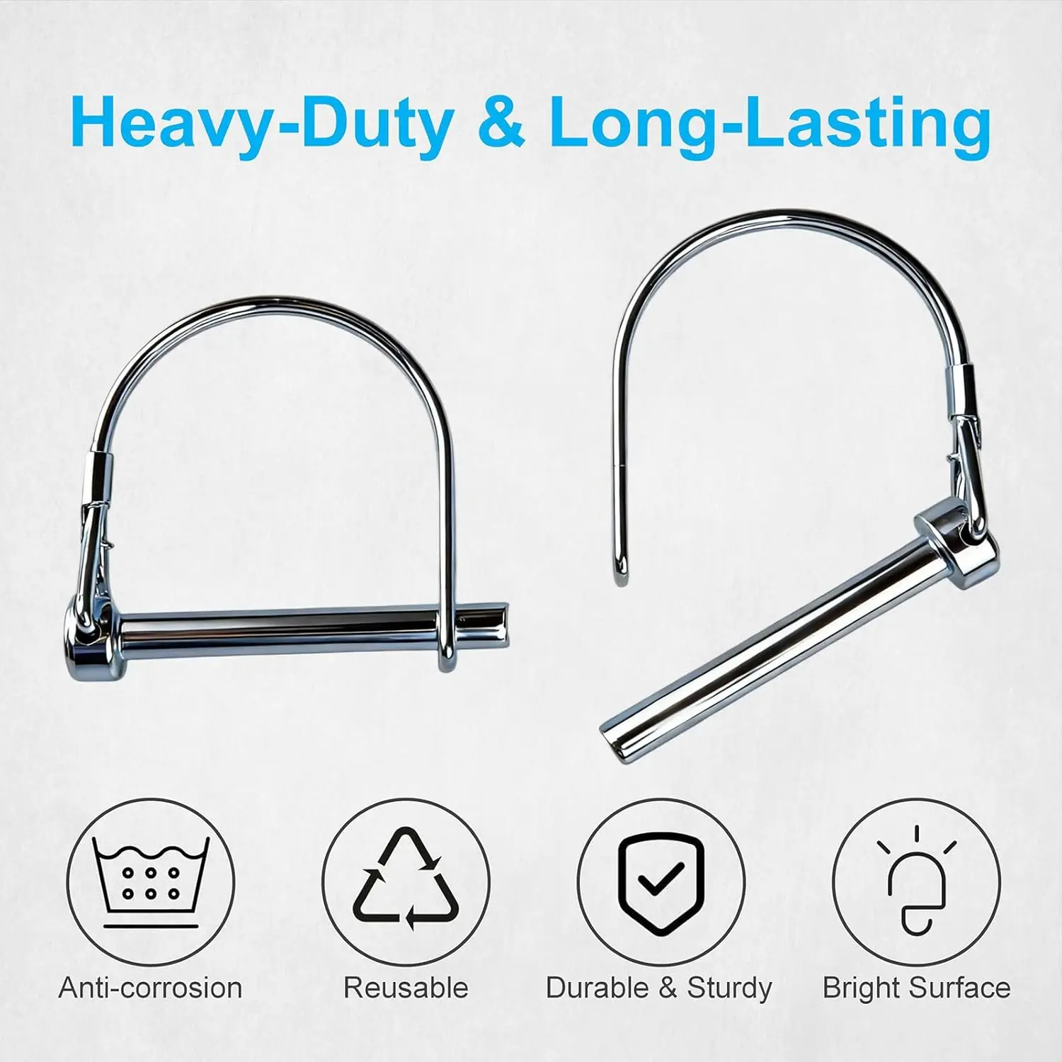 10pcs Carbon Steel Trailer Quick Release Locking Pin, universal Trailer Farm Lawn Machinery hardware Fixing Pin