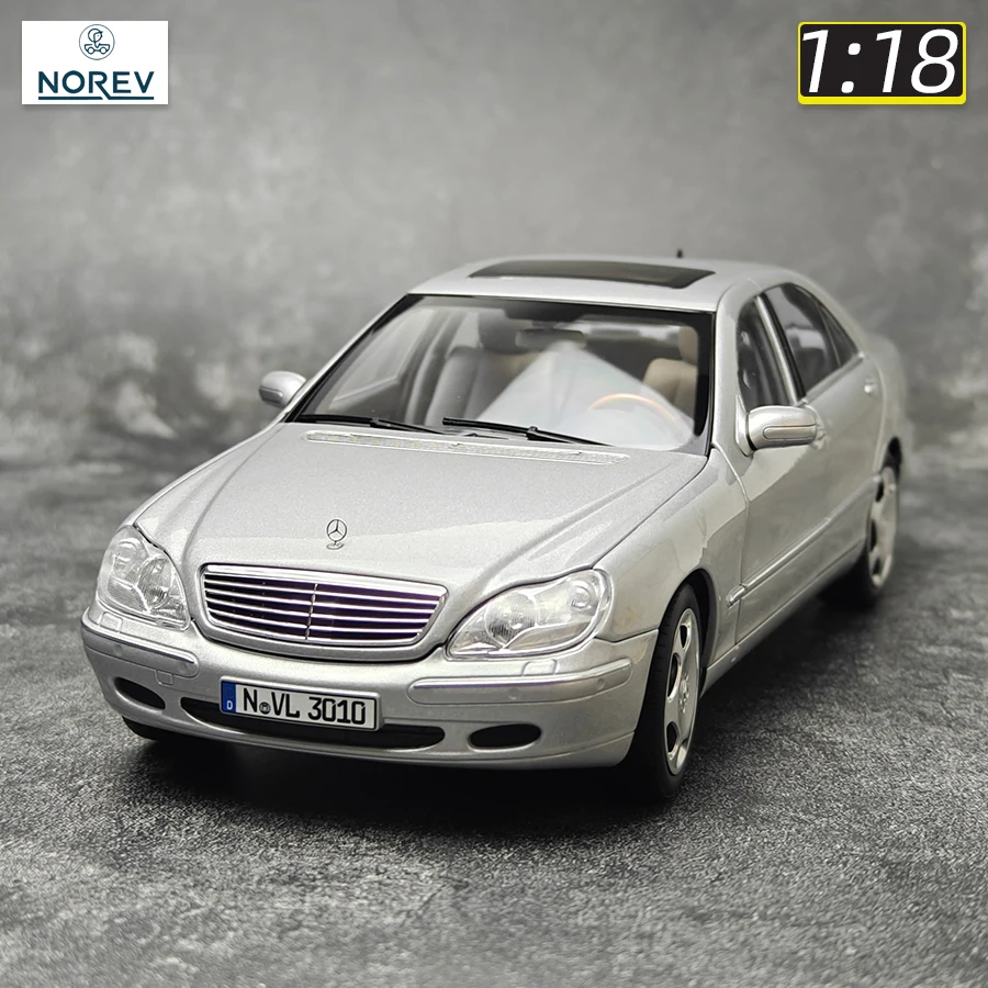 NOREV 1/18 FOR Benz S55 AMG W220 Butterfly Run 2000 vintage car model static display holiday gift collection