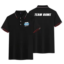 Polo à manches courtes pour hommes, LOGO personnalisé, couleur contrastée, vêtements d'affaires de luxe, t-shirt imprimé