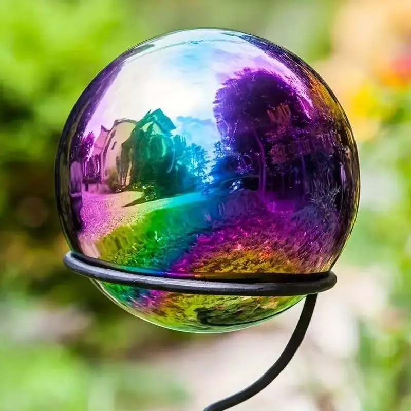 1Pcs OD 38/50/60/76/90-300mm Colorful Electroplated Gloss Ball 304 Stainless Steel Hollow Hanging Ball Christmas Decorative Ball