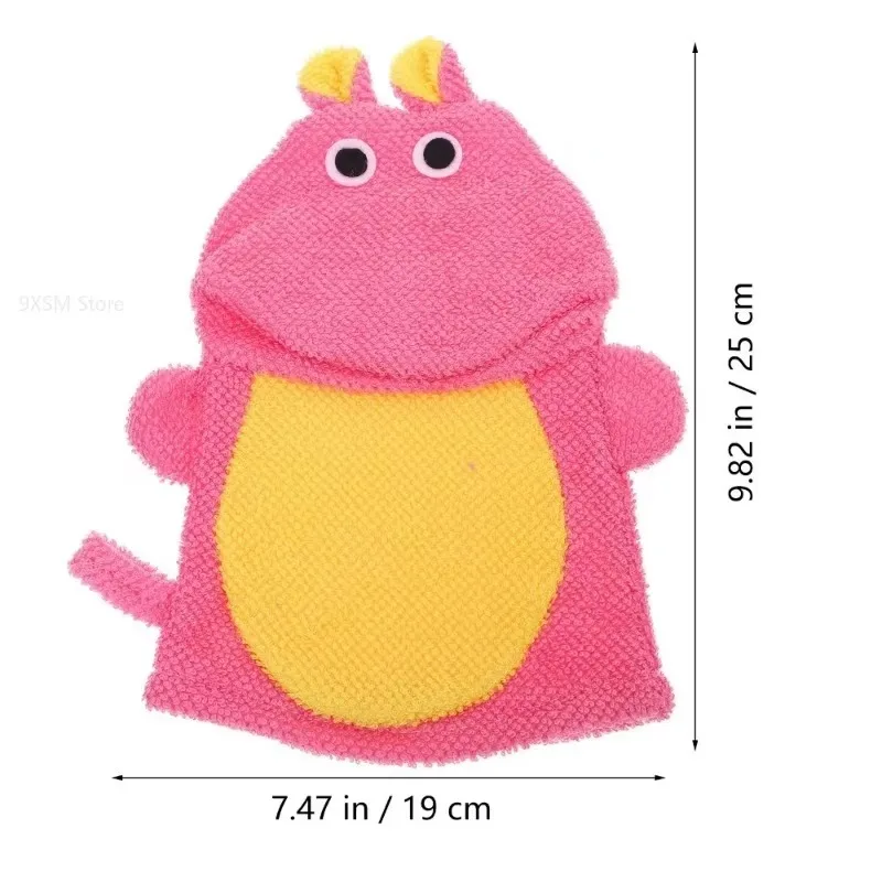 Baby Bath Gloves for Kids Toddlers Cartoon Animal Shape Shower Brush Washcloth for Bathing Children Wash Clean Shower Massage