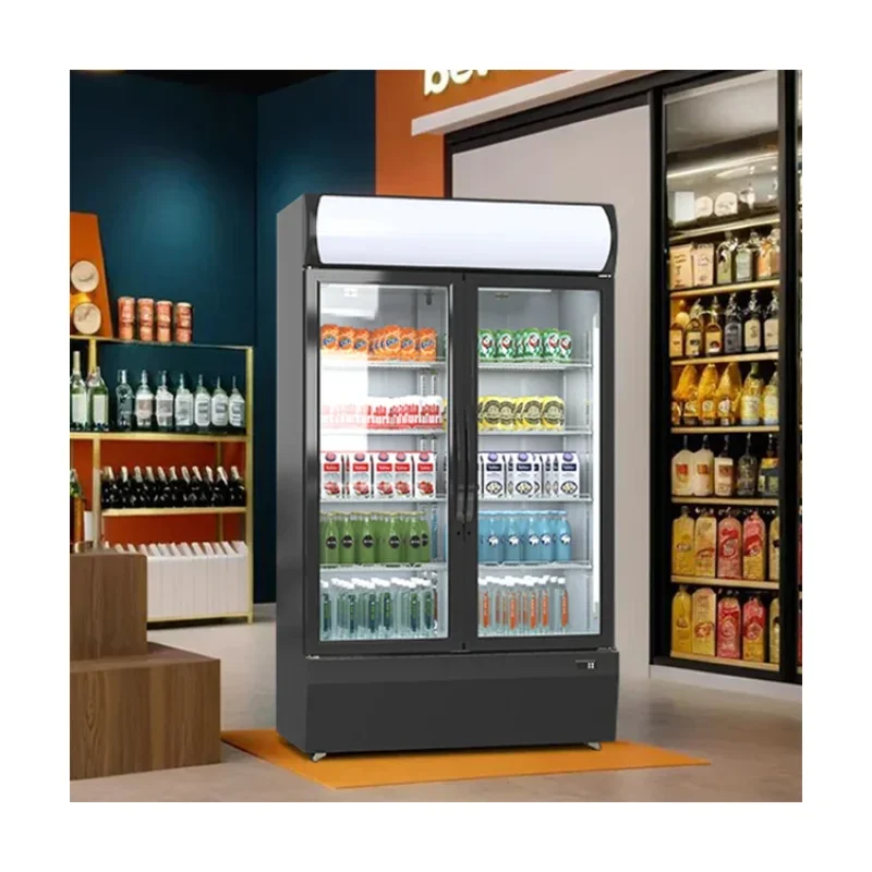 

Supermarket Showcase Refrigerators Commercial Beverage Beer Vegetable Fruit Display Cooler