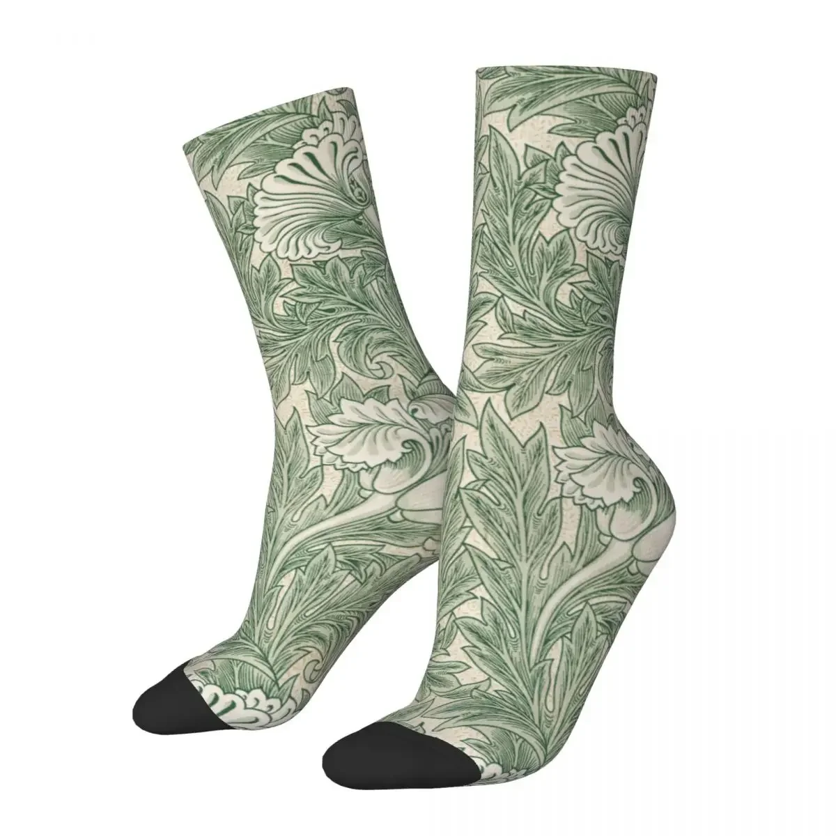 William Morris Tulip Pattern Sage Green Socks uomo donna calzini Casual Harajuku primavera estate autunno inverno Happy Socks Gift