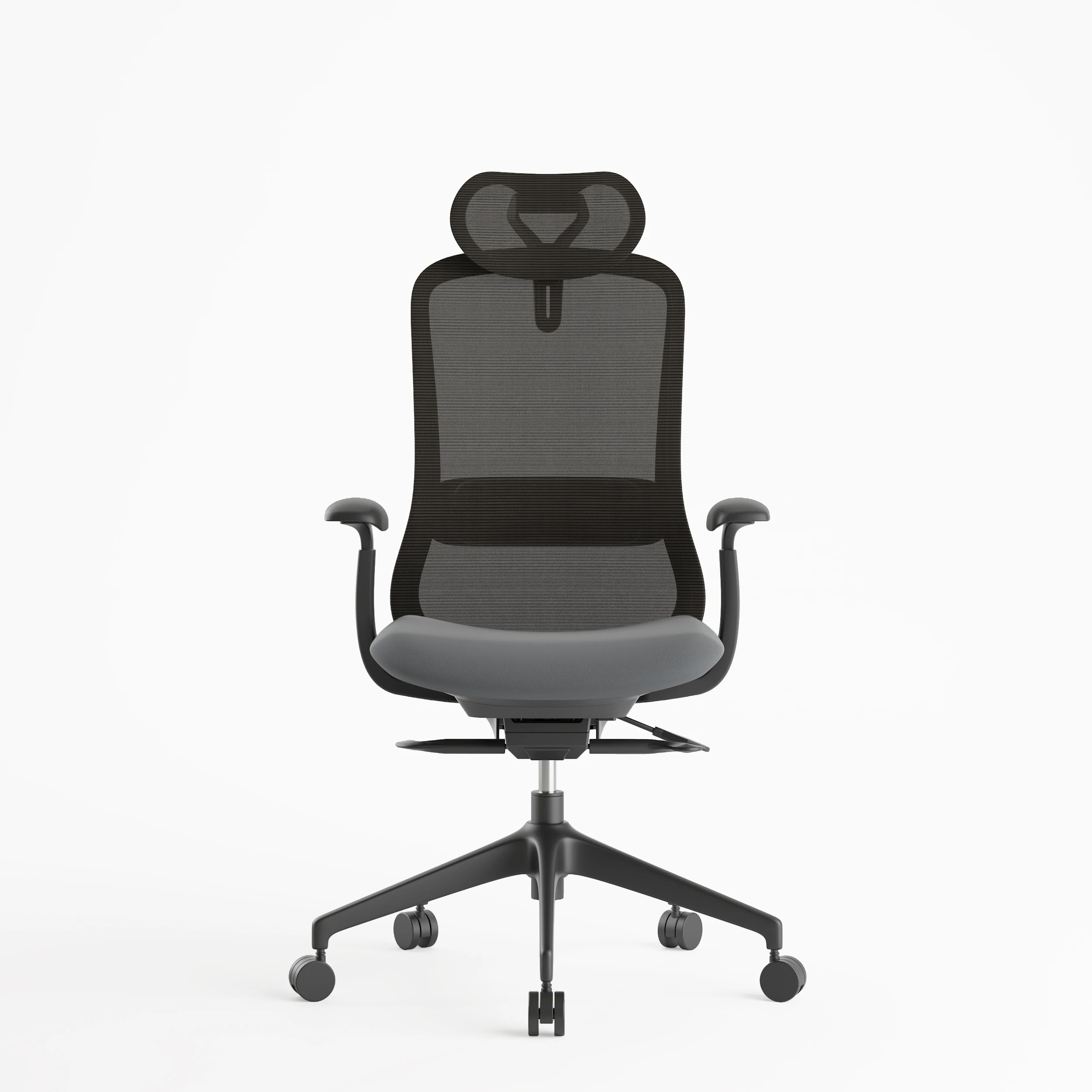 

Wholesale Modern High Back Luxury Aluminum Metal Furniture Office Chair Leather and Metal Ergonomic Mesh Office Chair